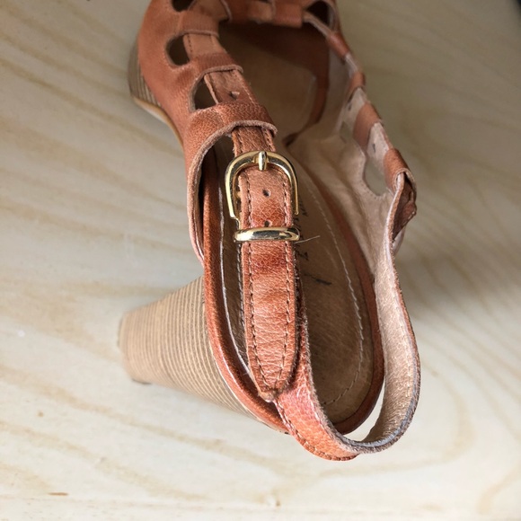 Franco Barbieri high heeled platform peep toe slingback sandals - Picture 4 of 9